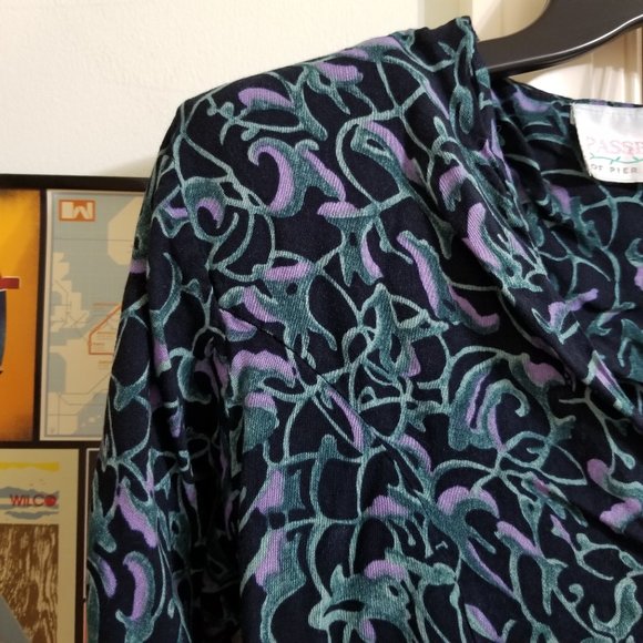 Passports Of Pier 1 Imports romper Small vine print playsuit jumpsuit VINTAGE - Picture 4 of 14